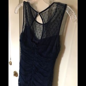 En Créme Navy Dress [XS]